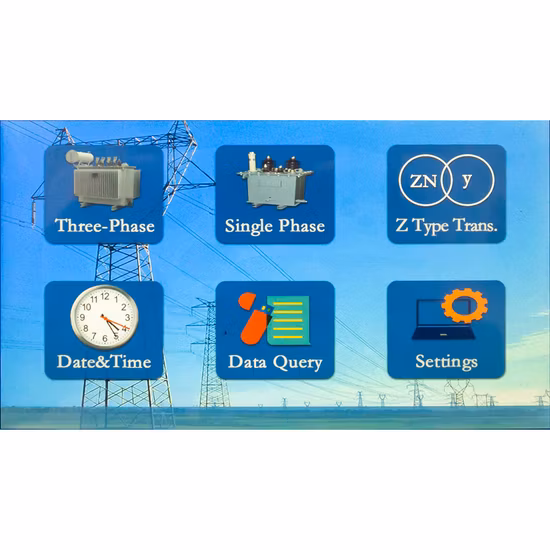 Tester del rapporto di trasformazione automatico trifase Tester del rapporto del trasformatore TTR digitale