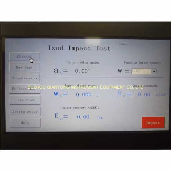 Tester di impatto Izod con protezione di sicurezza